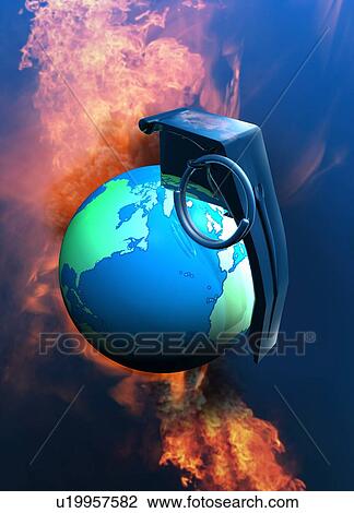 Stock Image - World war, illustration. Fotosearch
