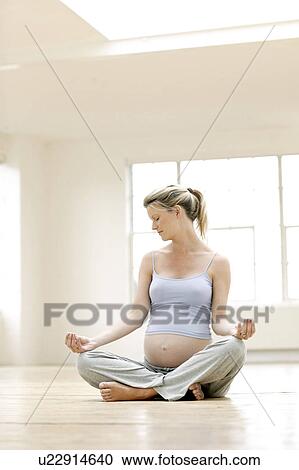 Yoga in pregnancy View Large Photo Image Stock Image - Yoga in pregnancy. Fotosearch