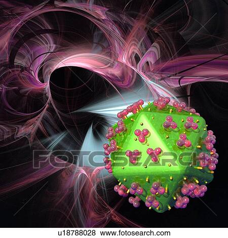 Stock Photo - AIDS research, conceptual artwork. Fotosearch