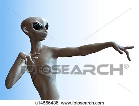 Stock Photograph - Alien, artwork. Fotosearch