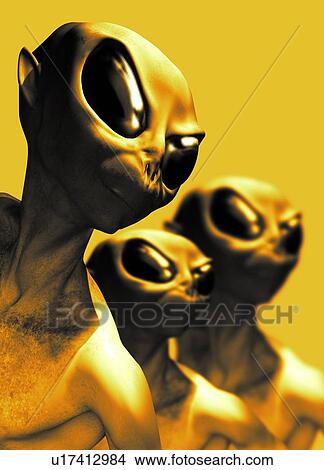 Aliens, artwork View Large Photo Image Picture - Aliens, artwork. Fotosearch