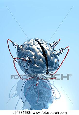 Stock Photo - Artificial brain, artwork. Fotosearch
