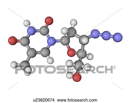 AZT antiretroviral drug molecule View Large Photo Image Picture - AZT antiretroviral drug molecule. Fotosearch