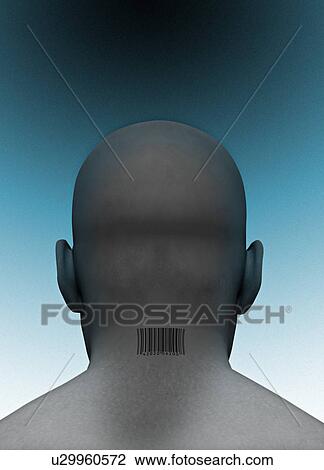 Barcoded man, artwork View Large Photo Image Stock Image - Barcoded man, artwork. Fotosearch