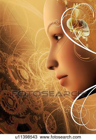 Stock Image - Biological clock, conceptual artwork. Fotosearch
