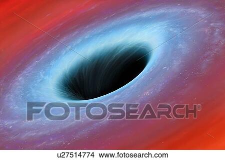 Picture - Black hole, artwork. Fotosearch