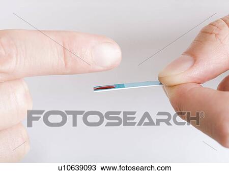 Blood glucose test View Large Photo Image Stock Image - Blood glucose test. Fotosearch