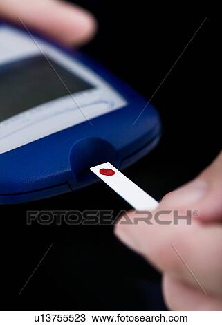 Blood glucose test View Large Photo Image Stock Image - Blood glucose test. Fotosearch