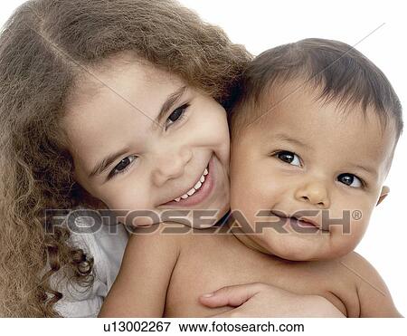 Stock Photo - Brother and sister. Fotosearch