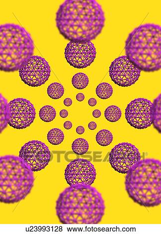 Stock Photo - Buckyball molecules, artwork. Fotosearch