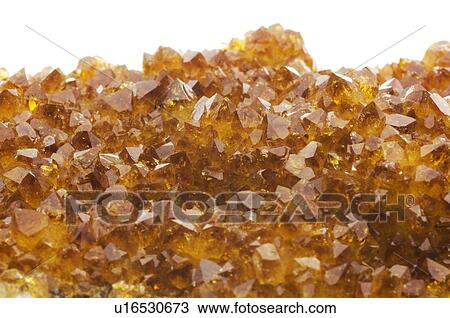 Stock Image - Citrine crystals. Fotosearch
