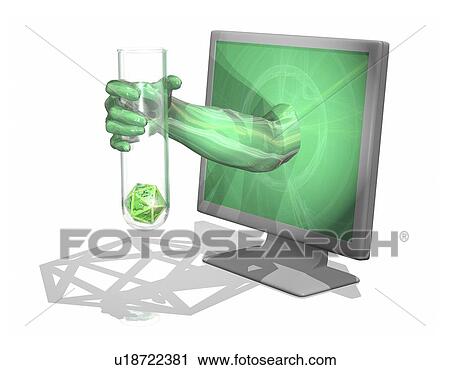 Stock Image - Computer virus, conceptual artwork. Fotosearch