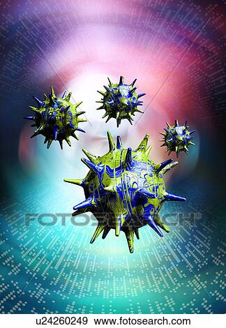 Stock Photo - Computer virus, conceptual artwork. Fotosearch