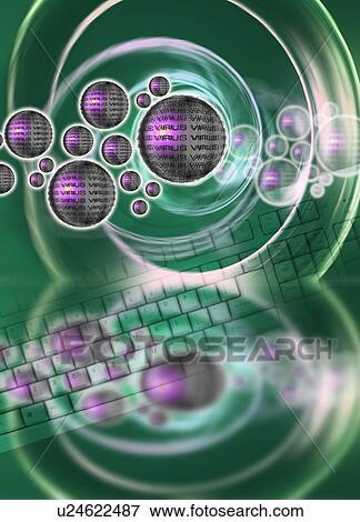 Computer virus, conceptual artwork View Large Photo Image Stock Photo - Computer virus, conceptual artwork. Fotosearch