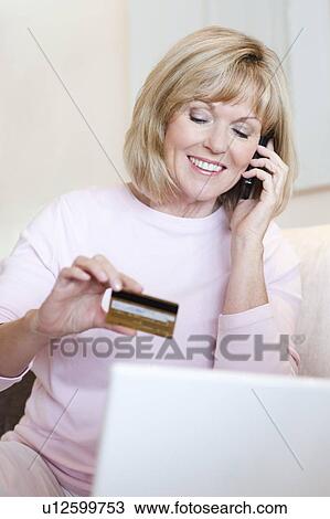 Stock Image - Credit card purchase. Fotosearch