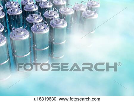 Stock Image - Cryogenic storage, artwork. Fotosearch