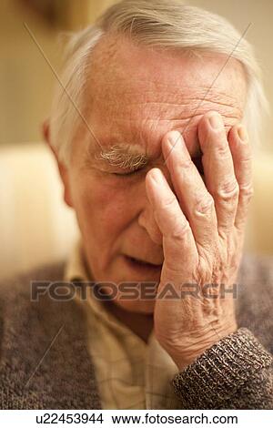 Depressed senior man View Large Photo Image Picture - Depressed senior man. Fotosearch