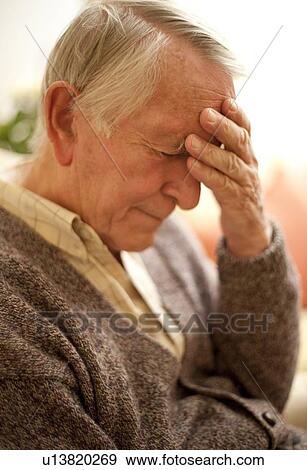 Stock Photo - Depressed senior man. Fotosearch