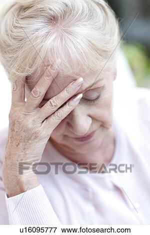 Depressed senior woman View Large Photo Image Stock Photo - Depressed senior woman. Fotosearch