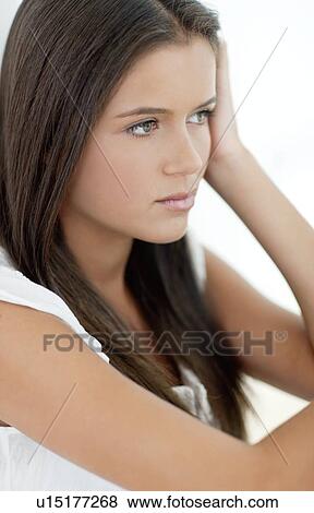 Stock Photo - Depressed teenage girl. Fotosearch