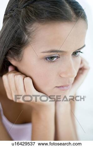 Depressed teenage girl View Large Photo Image Stock Photo - Depressed teenage girl. Fotosearch