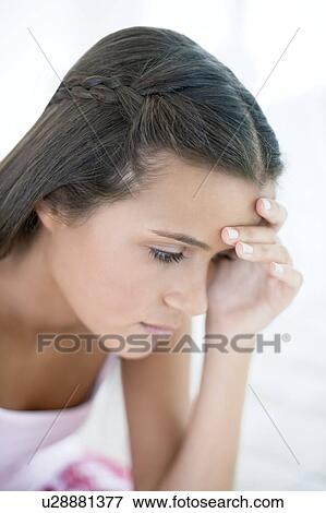 Depressed teenage girl View Large Photo Image Stock Photo - Depressed teenage girl. Fotosearch