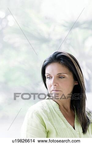 Picture - Depressed woman. Fotosearch