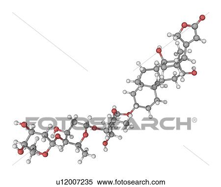 Stock Photography - Digoxin heart drug molecule. Fotosearch
