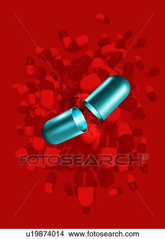 Drug capsules, artwork View Large Photo Image Picture - Drug capsules, artwork. Fotosearch