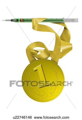 Stock Photograph - Drugs in sport, conceptual artwork. Fotosearch