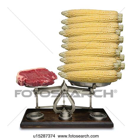 Picture - Equivalent cost of meat. Fotosearch