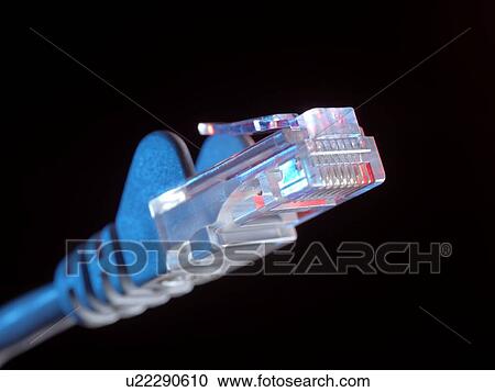 Stock Image - Ethernet network connector. Fotosearch