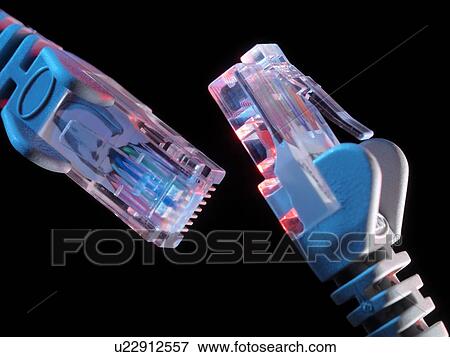 Ethernet network connectors View Large Photo Image Stock Photo - Ethernet network connectors. Fotosearch