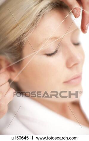 Eyebrow threading View Large Photo Image Stock Image - Eyebrow threading. Fotosearch
