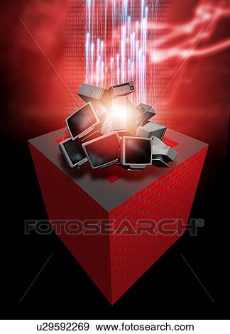 Firewall protection, conceptual artwork View Large Photo Image Stock Photo - Firewall protection, conceptual artwork. Fotosearch