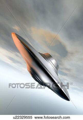Stock Photography - Flying saucer, artwork. Fotosearch