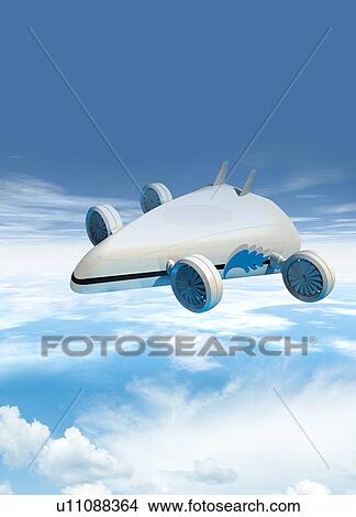Picture - Futuristic airship, artwork. Fotosearch