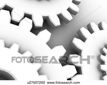 Stock Image - Gear wheels, computer artwork. Fotosearch