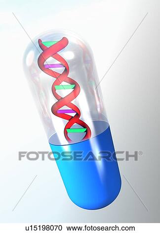 Stock Image - Gene therapy, conceptual artwork. Fotosearch
