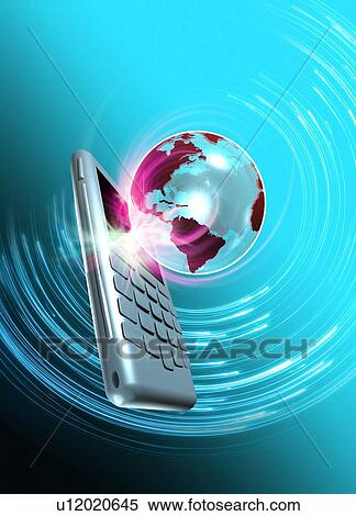 Stock Photography - Global communications, artwork. Fotosearch