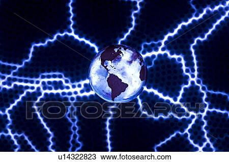Globe on a plasma disk View Large Photo Image Stock Image - Globe on a plasma disk. Fotosearch