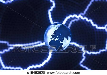 Globe on a plasma disk View Large Photo Image Stock Image - Globe on a plasma disk. Fotosearch