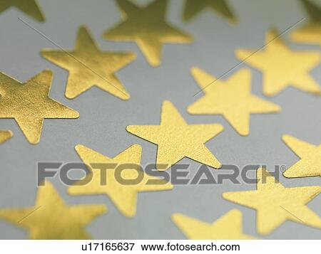 Stock Photo - Gold star stickers. Fotosearch