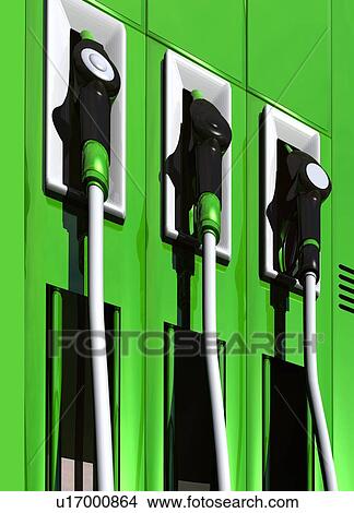 Picture - Green fuel, conceptual artwork. Fotosearch