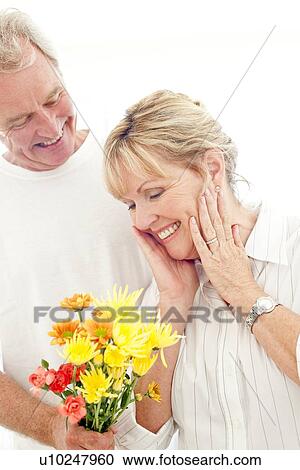Stock Image - Happy senior couple. Fotosearch