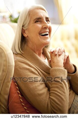 Happy senior woman View Large Photo Image Stock Photo - Happy senior woman. Fotosearch