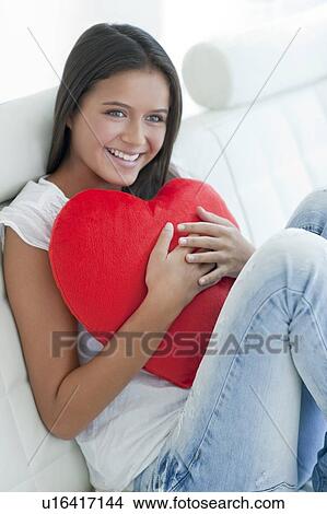 Picture - Happy teenage girl. Fotosearch