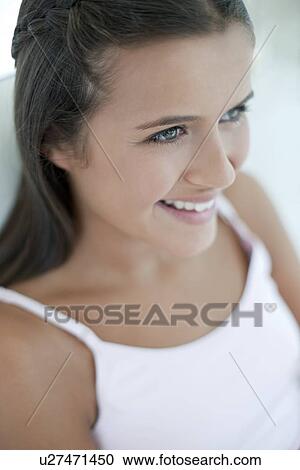 Stock Image - Happy teenage girl. Fotosearch