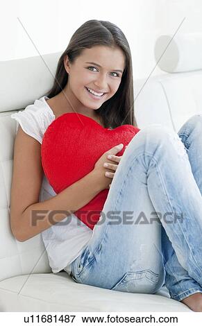 Stock Photo - Happy teenage girl. Fotosearch