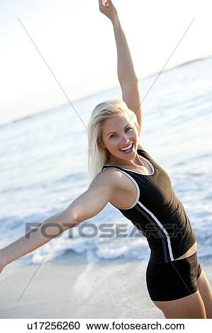 Stock Image - Happy woman. Fotosearch
